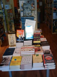 Front table at WORD, 14 October 2009.